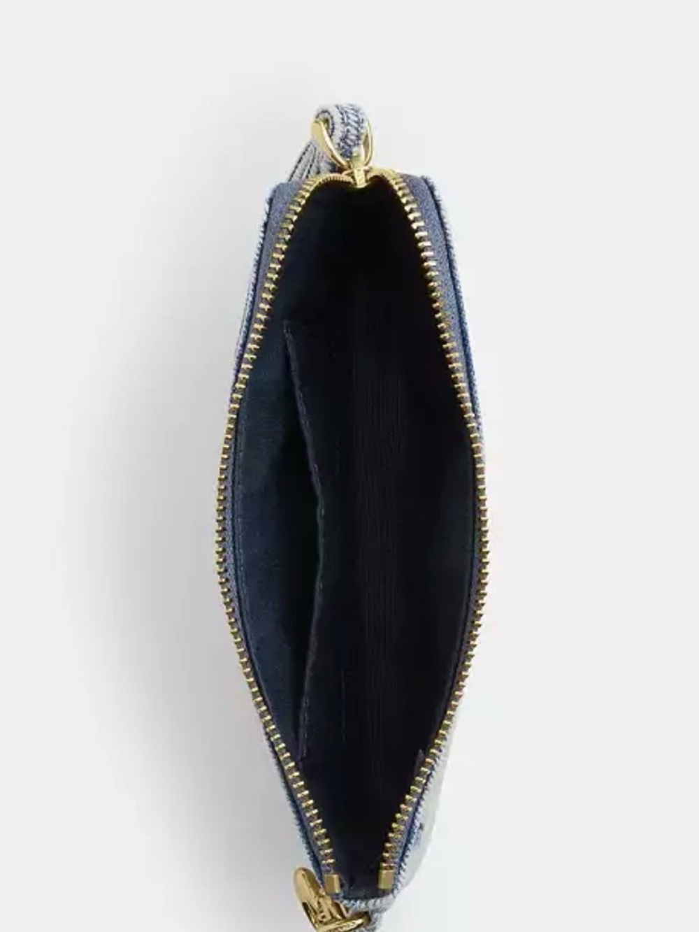 Coach Light Denim Wristlet with Gold-Tone Hardware - Picture 3 of 3